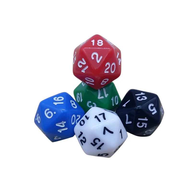 10 шт./партия D20 цифровые кости Twenty-surface сплошной цвет многогранник RPG кости Подземелья и Драконы игра игральные кости набор Yernea