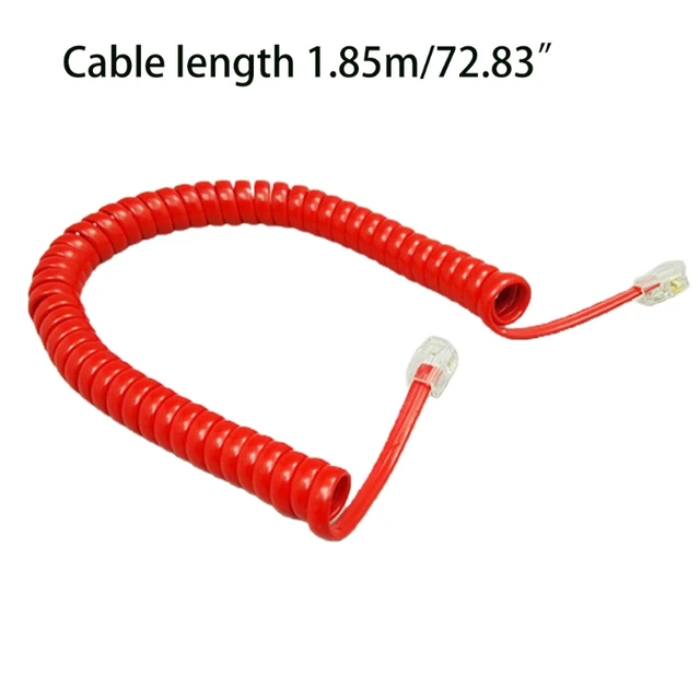 Cable rizado teléfono con conectores RJ9