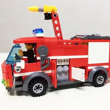 

206pcs Creative Children Spray Car Fire Truck Puzzle Jigsaw Toys Assembly for Kids Baby Boys Educational Gift Supplies