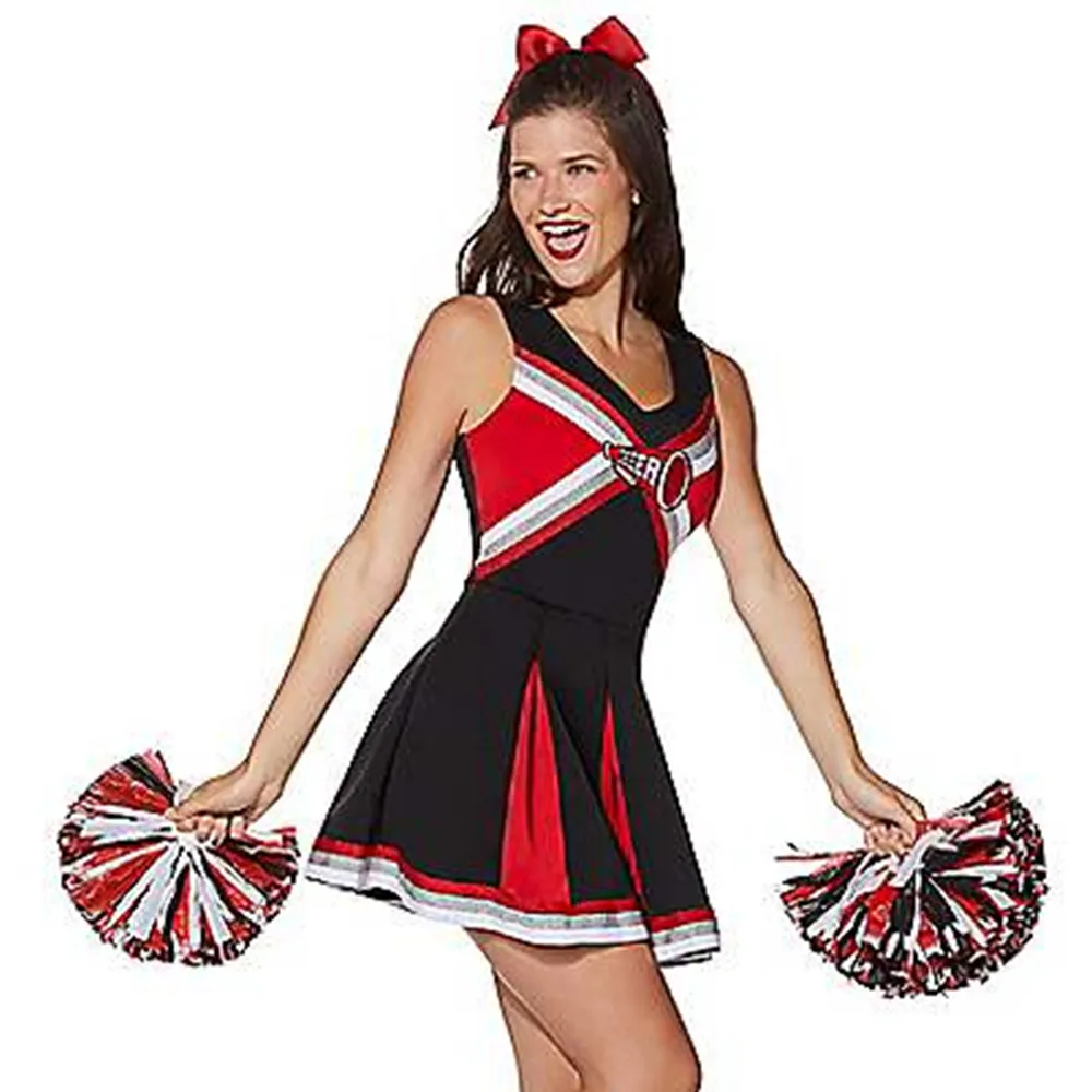 Women School Girl Dance Cheerleader Costume Uniform Mini Fancy Musical