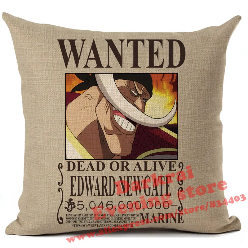 Аниме one piece Wanted Order Чехлы для подушек, Мультяшные украшения для дома, гостиной, дивана, поясные подушки, декоративная наволочка