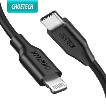 

CHOETECH MFi PD Cable USB C to Lightning Cable Fast Charging Syncing Cord Compatible for iPhone X XR XS MAX 8 7 Plus 11 iPad pro