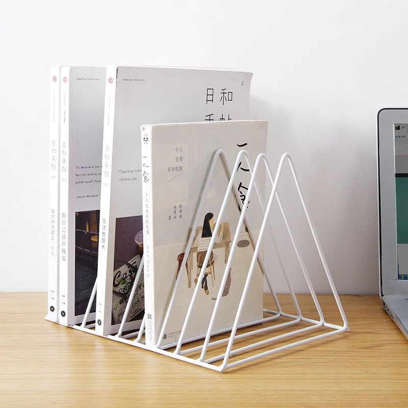 

Iron bookshelf simple desktop finishing racks office documents books magazines newspaper storage rack mx7311409
