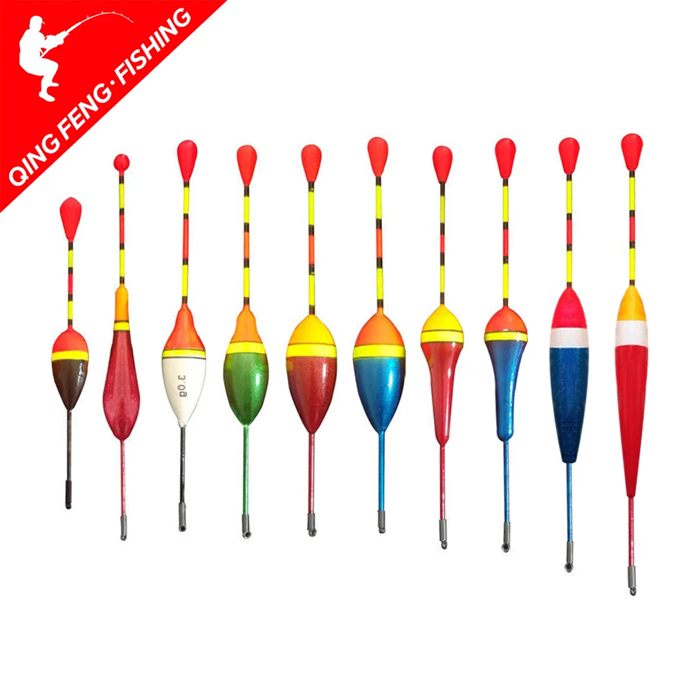 

10Pcs/Lot Fishing Floats Set Buoy Bobber Fishing Light Stick Floats Fluctuate Mix Size Color float buoy For Fishing Accessories