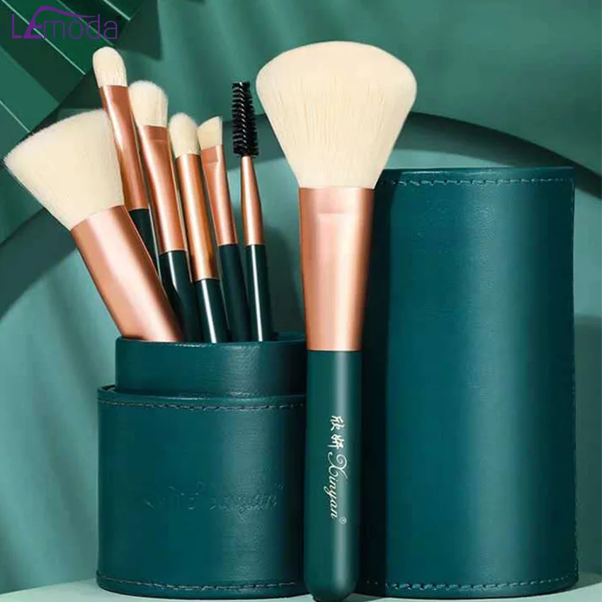 

Lemoda Colorful Makeup Brushes 7pcs Eyeshadow Powder Foundation Eyebrow Brushes Face Eye Cosmetic Tools