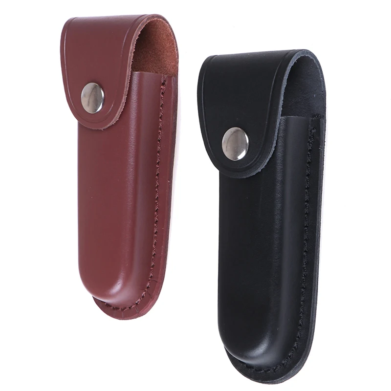 Knife Sheath Leather Sheath With Waist Belt Buckle Pocket Multi-function Tool Knife Protective Cover Leather Belt knife sheaths