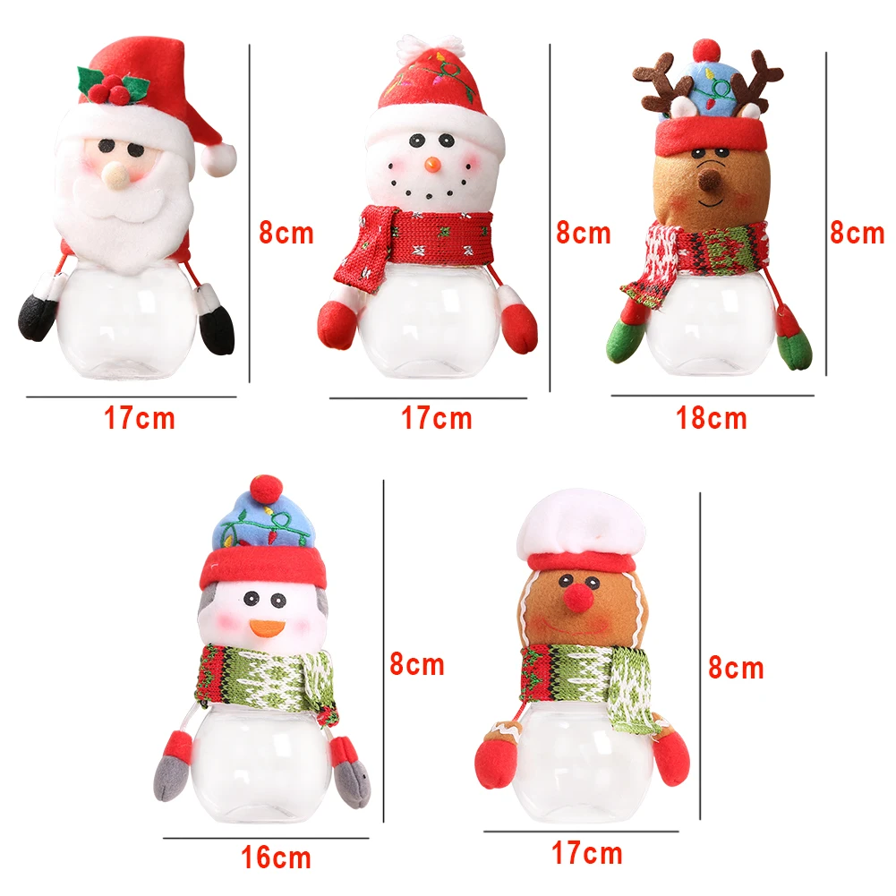 Gift Box Colorful Christmas Decorative Child Kids Festival Chocolates Santa Portable Candy Jar Storage Bottle Exquisite Biscuit