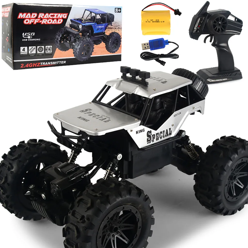 Четырехканальный 1:10 пульт дистанционного управления автомобиль 4WD внедорожник Зарядка дистанционного автомобиля скалолазание RC автомобиль игрушка для детей подарок 12,20 - Цвет: SL