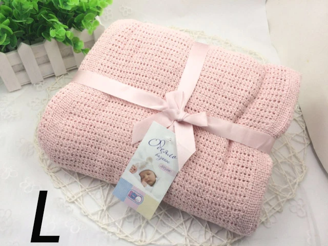 AAG Cotton Baby Blankets Newborn Wrap Swaddle Diaper Cocoon Baby Bath Receiving Blanket Envelope for Discharge Children's Plaid - Цвет: MAAG440-PinkL