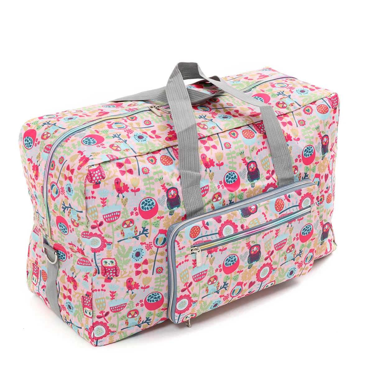 Foldable Travel Bag Women Large Capacity Portable Shoulder Duffle Bag Cartoon Printing Waterproof Weekend Luggage Tote Wholesale