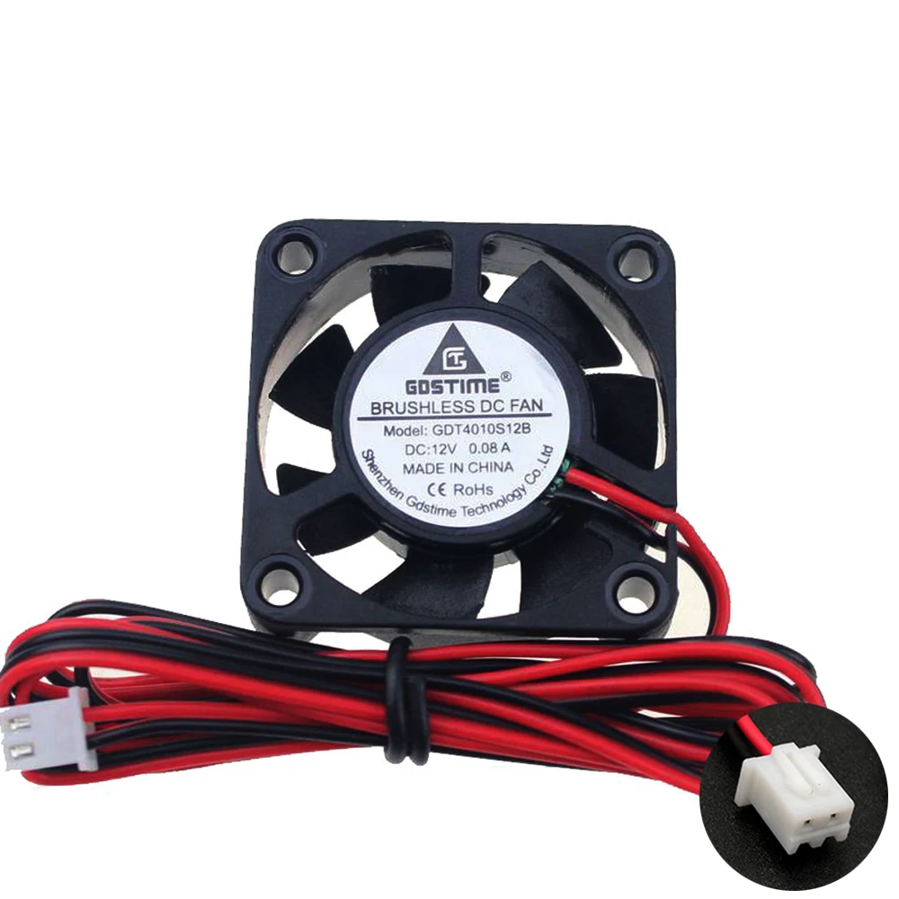5V 0.14A 4cm 40mm 40x40x10mm Brushless DC Cooling Cooler Fan 2Pin 7blades 