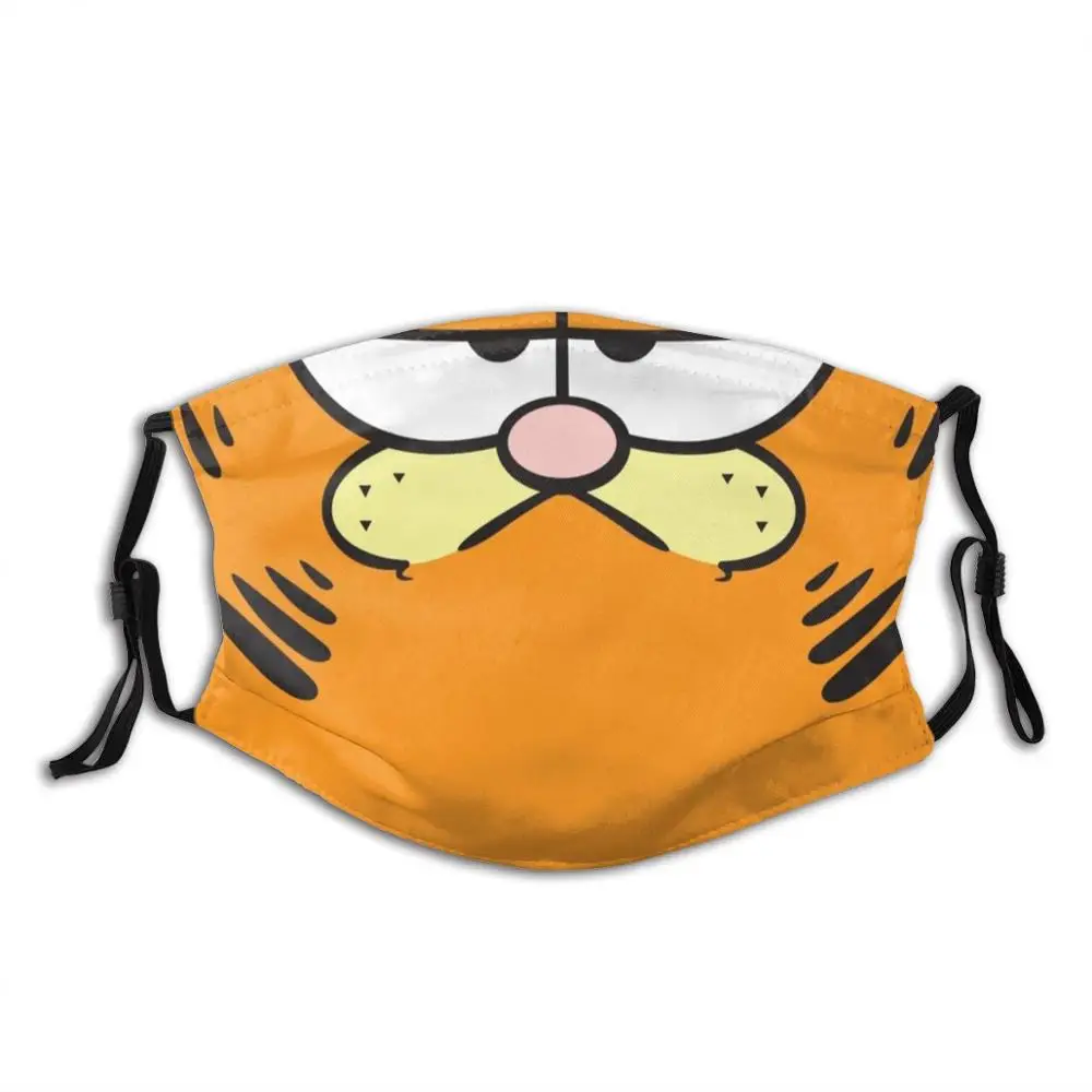 Модные черные многоразовые защитные маски Garfield со смешным дизайном | Аксессуары