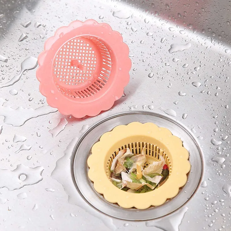 

2020 Kitchen Flower Sink Floor Drain Sink Drain Filter Garbage Insulation Drain Kitchen Bathroom Tools