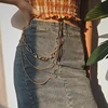 Punk Hip-hop Trendy Single/Three Layer Belt Key Chain Waist Pants Chain Jeans Long Metal Clothing Accessories Jewelry Fashion ► Photo 2/6