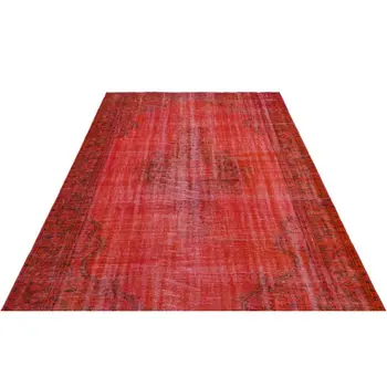 

Handmade Red Vintage Overdyed Turkish Area Rug 179x291 Cm-5'10''X9'7''