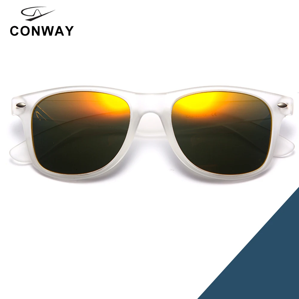 Trans-Yellow Mirror Conway, винтажные брендовые дизайнерские солнцезащитные очки для мужчин и женщин, поляризованный Ультрафиолетовый блок, солнцезащитные очки с чехлом, несколько цветов на выбор - Цвет линз: Trans-Yellow Mirror