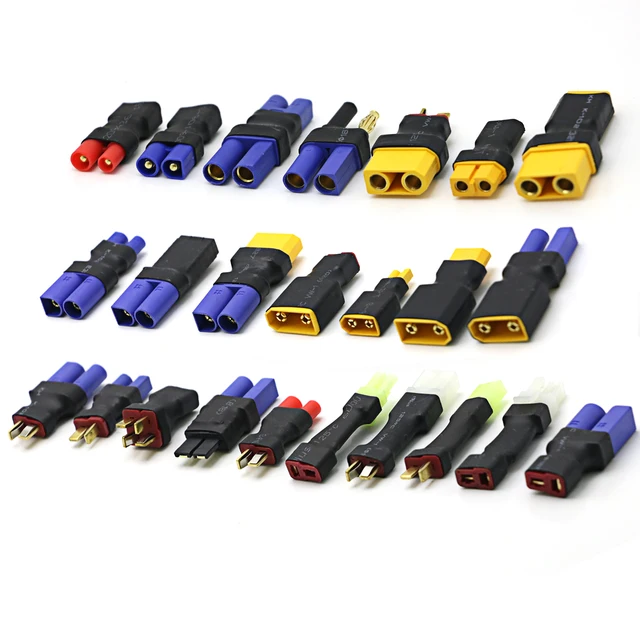 Adapter XT60 to XT90 EC5 EC3 TRX T Deans XT30U Female Male Connectors 4.0mm Banana Plug RC Lipo Battery Control Parts DIY 2