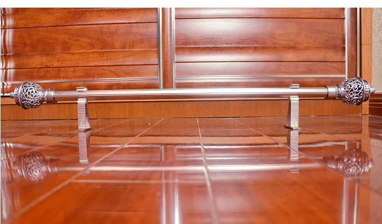Wholesale Retail Supply Engineering Thick Aluminium Alloy Top Grade Curtain Rod Rome Rod Single Pole Double Poles Curtain Track