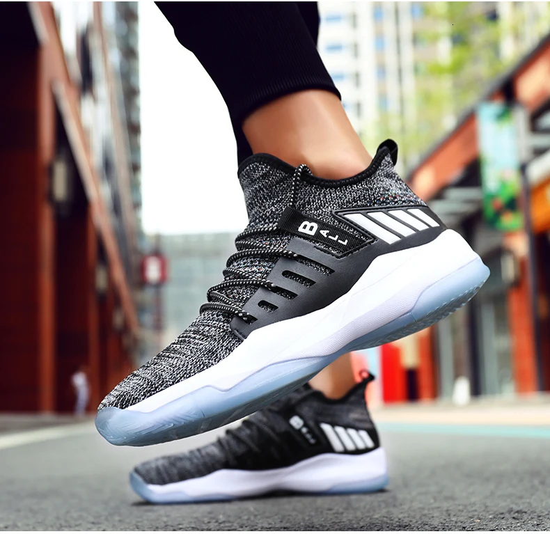 BOUSSAC Man High-top Jordan Basketball Shoes Breathable Nonslip Sneakers Air Cushion Jordan Shoes Outdoor Tennis Trainers