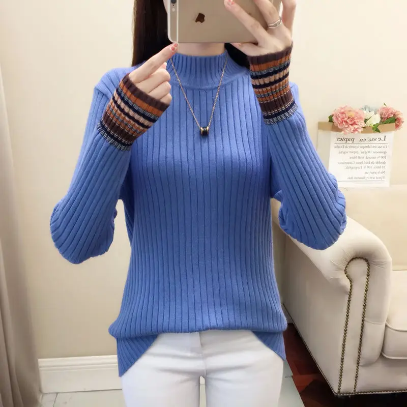 

Women Autumn Turtleneck Sweater Fleece Warm Pullovers