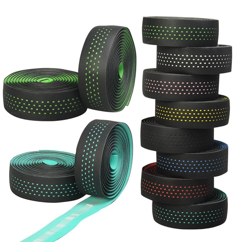

1 Pair Soft Road Bike Bicycle Handlebar Tape Cork EVA PU Handle Bar Tape Professional Cycling Damping Anti-Vibration Wrap