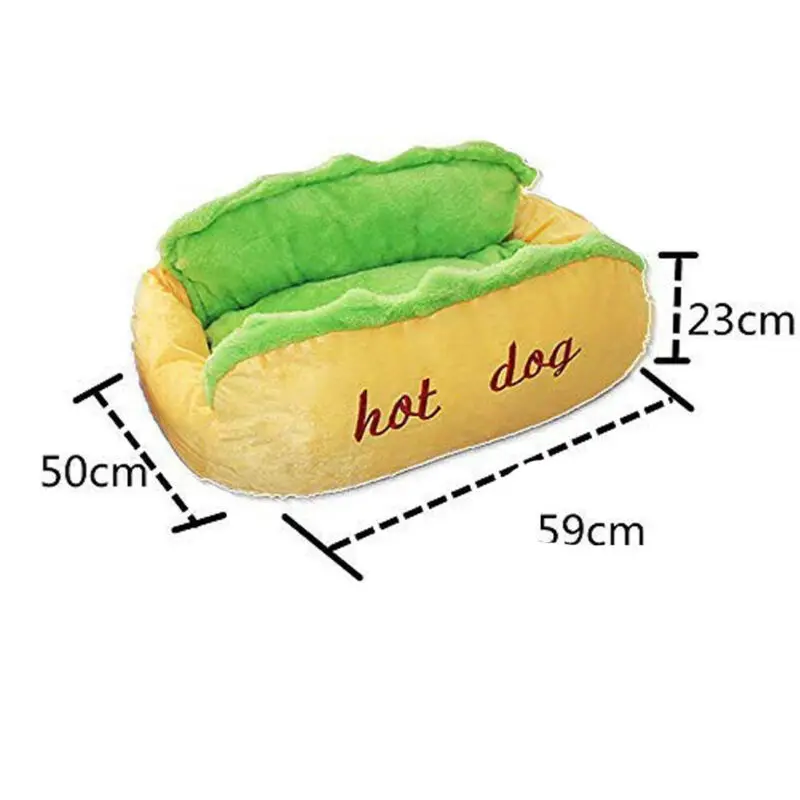 Funny Hot Dog Bed Winter Warm Pet House Creative Fashion Sofa Cushion Supplies Puppy Cat Soft Sleeping Mat Cozy Dogs Nest Kennel