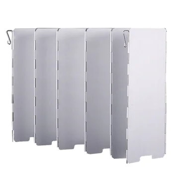 

12 Plates Foldable Camping Cooker Gas Stove Wind Shield Screen Outdoor Stove Accessories