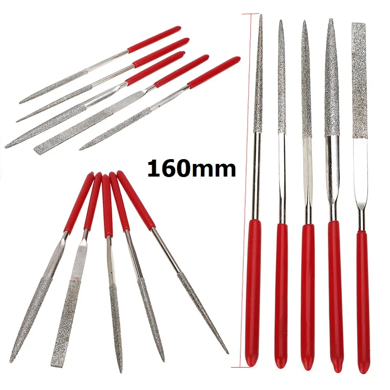 Для поделок, керамические иглы для подачи металла резьба для снятия заусенцев 5 шт. набор Алмазная пилка по дереву