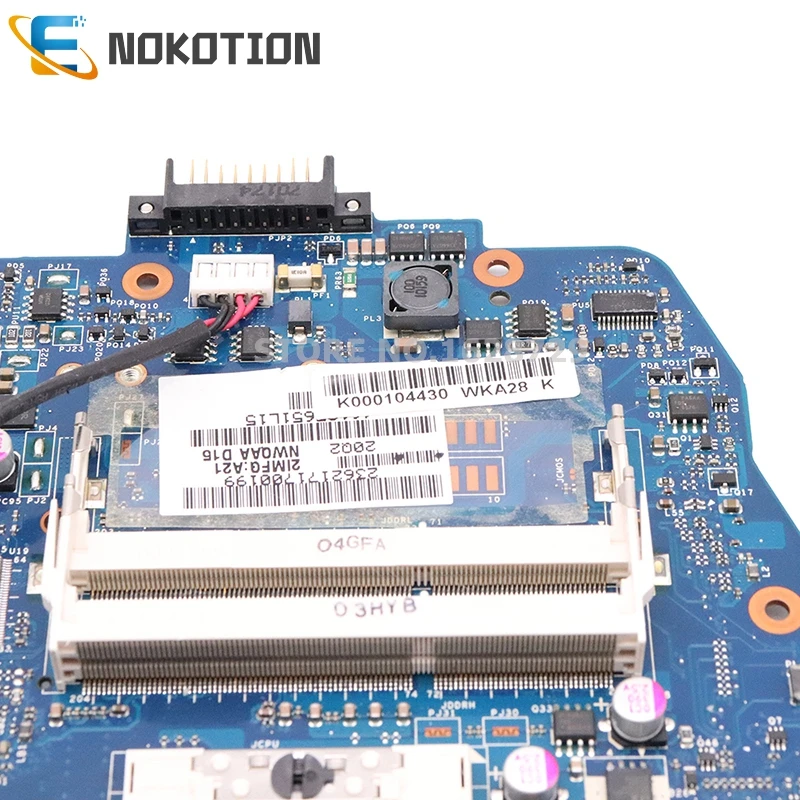 NOKOTION NWQAA LA-6062P Mainboard For Toshiba