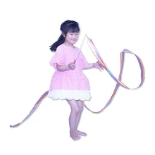 Красочные 2 м/4 м гимнастические ленты танцевальная лента Ритмическая художественная гимнастика лента для художественной гимнастики скручивание стержень палка для тренажерного зала профессиональная