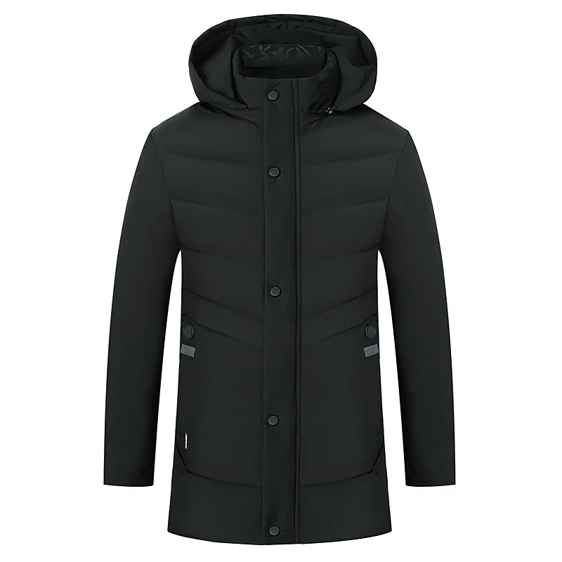 Толстые зимние модные брендовые куртки, Мужская стеганая куртка, уличная парка с капюшоном, пуховое пальто, мужская одежда