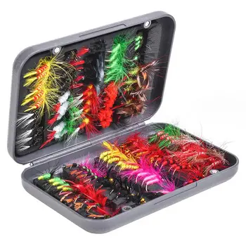 

100pcs/lot Fly Fishing Lure 20 Colors Simulation Fly Flies Butterfly Bait Fishing Lure Kits