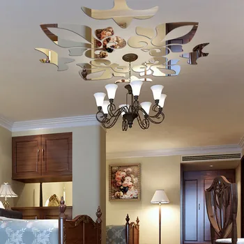 

Creative Abstract Acrylic Style 3D Wall Sticker Mirror Ceiling Wall Mirrors 300*300mm Stickers Home Decoration Accessories #5