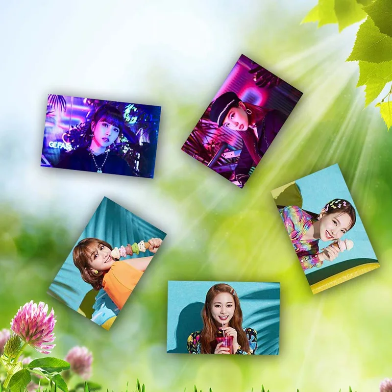 10 шт./компл. K-pop два раза новые Ablum HAPPY Card наклейки Модные хрустальные липкие фотокарты
