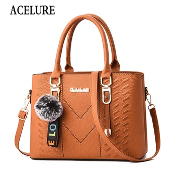

ACELURE Spring Fashion Lady Shopping Handbag Solid Soft PU Leather Women Shoulder Bags Ladies Charming Messenger Crossbody Bags