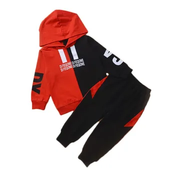 

Autumn Baby Girls Boy Clothes Suit Kids Baby Long Sleeve Splice Hoodies Tops Pants Outfits Newborn Clothes Set Toddler Clothing