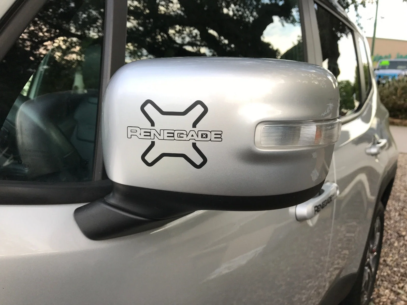 

For 1Pair/2pcs RENEGADE Vinyl Mirror Decal Sticker Graphic JEEP RENEGADE Type1