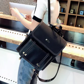 

Fashion Women'S Backpack Pu Leather Backpack Girl Student Backpack Shoulder Bag