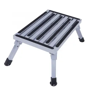 

Caravan Step Portable Folding Aluminium Platform Safety Step Ladder Stool Caravan Camping Accessories