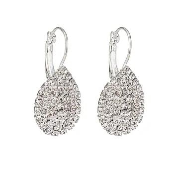 

VA-53 Women Waterdrop Rhinestone Earrings Fashion Crystal Drop Earrings Free Shipping Boucle D'oreille Femme