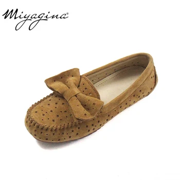 

MIYAGINA Fashion Women Flats Genuine Leather Shoes Women Flats Ladies Shoes Female Cutout Slip On Flat Shoes Loafers