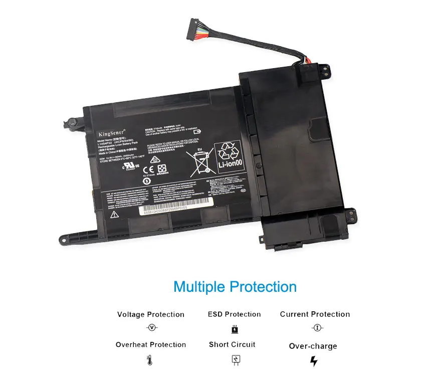 Kingsener-bateria do Portátil para Lenovo Ideapad L14s4p22 L14m4p23 Y700 Y701 Y70017isk Y700-15isk Series 5b10h22084 14.8v 4050mah - Imagem 4