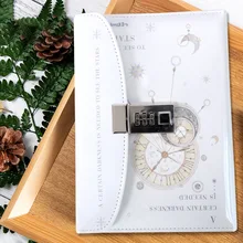 Креативный бизнес, защищенный паролем, ноутбук Noteboy, блокировка паролем, ручка для ноутбука, книга, из искусственной кожи многочисленный, функциональные бизнес