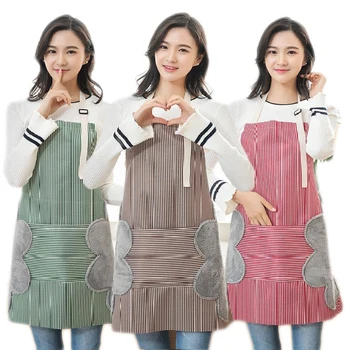 

Kitchen Aprons Home female fashion work kitchen waterproof and oil-proof erasable hand stripes Kitchen Accessory Dropshipping