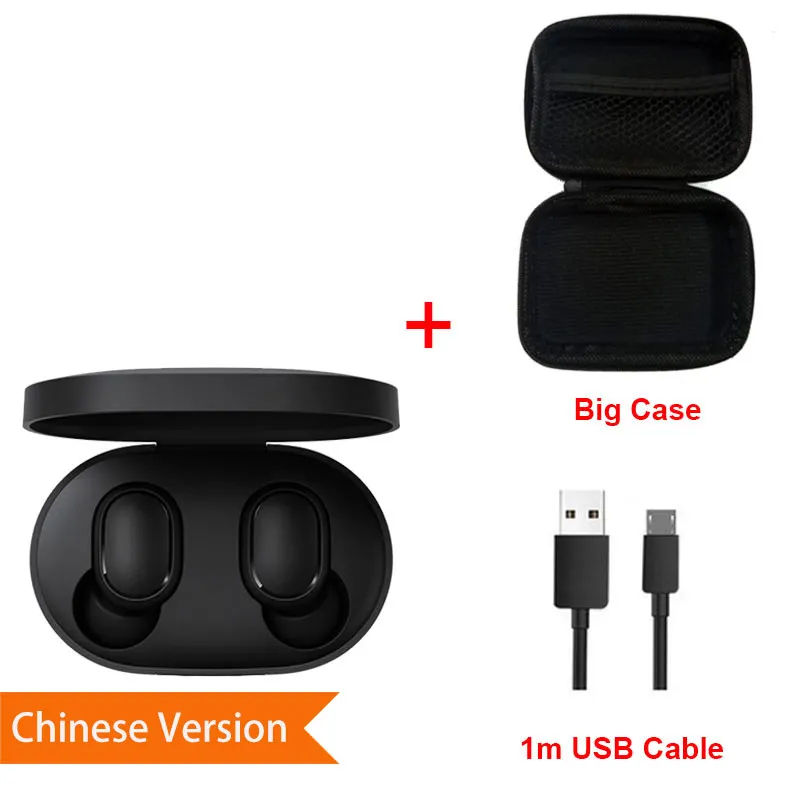 Xiaomi Redmi Airdots Xiaomi Bluetooth беспроводные стерео наушники Голосовое управление Bluetooth 5,0 шумоподавление управление - Цвет: CN Big Case C