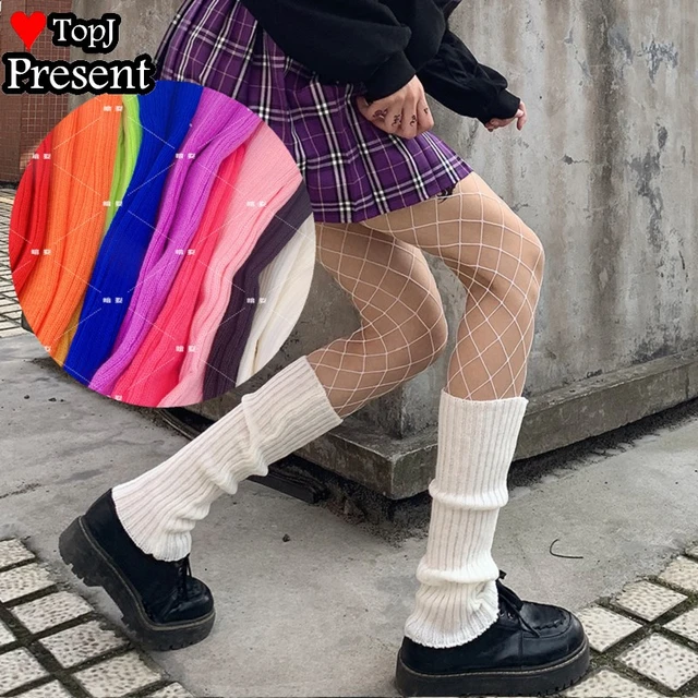 Lots Colour Japanese Lolita Sweet Girl Leg Warmers Women Knitted