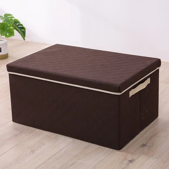 

50x40x30cm Portable Foldable Non-Woven Cloth Storage Box Organizer Case Household Clothing Quilt Blanket Organizer Bag