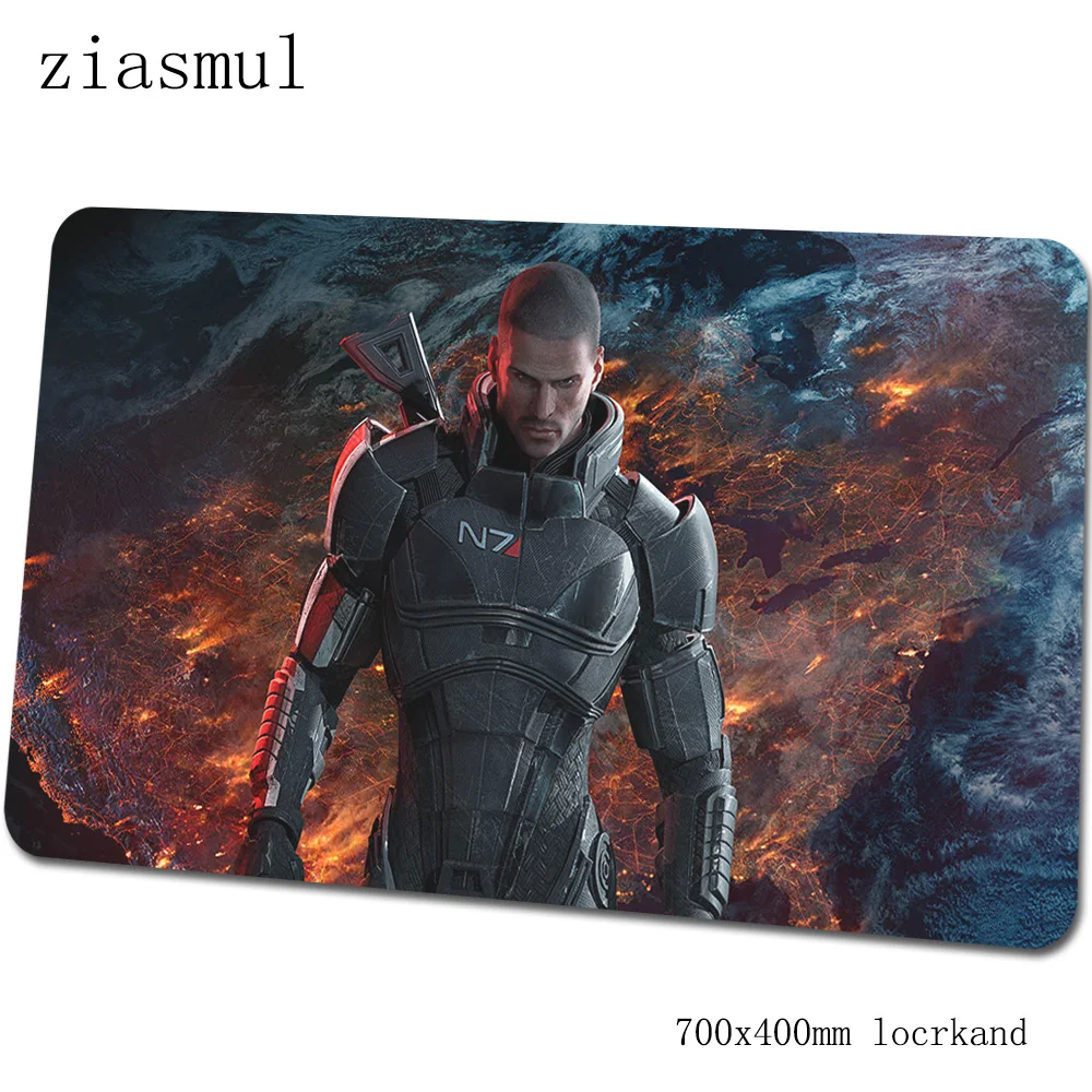 Коврик для мыши с массовым эффектом, Геймер 700x400x3 мм, игровой коврик для мыши, xl, коврик для стола, натуральный резиновый коврик для мыши, игры для ПК, геймерские коврики, геймпад - Цвет: Size 700x400x3mm