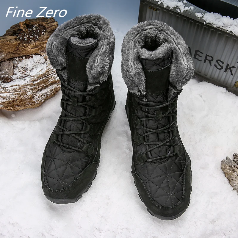 Новые брендовые супер теплые мужские зимние кожаные мужские водонепроницаемые резиновые зимние сапоги военные Полусапоги мужские кроссовки тактические ботинки