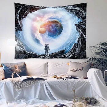 

GT102 Astronaut Bedside Background Cloth INS Hanging Cloth Net Red Cloth Tapestry Room Dormitory bu yi hua Decoration